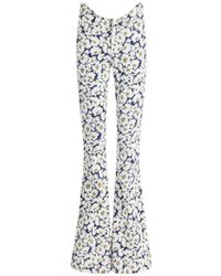 Jean Paul Gaultier - Curved Denim Flower Jeans - Lyst