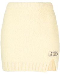 Gcds - Hairy Logo-Plaque Miniskirt - Lyst