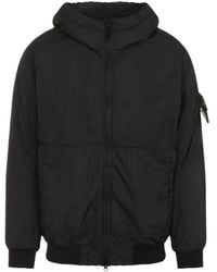 Stone Island - Jack Met Capuchon En Vlakken - Lyst