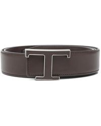 Tod's - Cinturón Con Placa Del Logo - Lyst