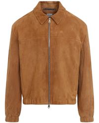 Paul Smith - Oversized Suede Leather Jacket - Lyst