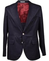 Brunello Cucinelli - Peak-Lapel Single-Breasted Blazer - Lyst