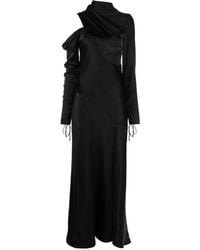 V:PM ATELIER - Satin-Finish Drape-Detail Gown - Lyst