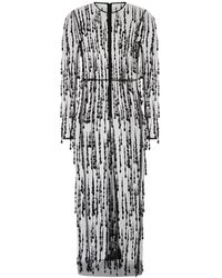 Dolce & Gabbana - Bead-Embellished Fringed Sheath Dress - Lyst