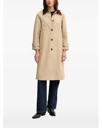 Pedro Del Hierro Madrid - Corduroy-Collar Trench Coat - Lyst