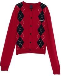 Juun.J - Argyle-Pattern Wool Cardigan - Lyst