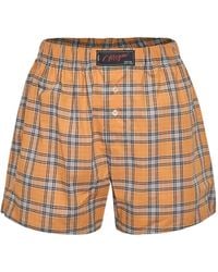 MSGM - Check-Pattern Boxer Shorts - Lyst