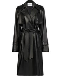 Nina Ricci - Belted-waist Leather Trench Coat - Lyst