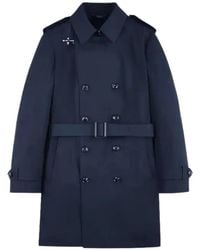 Fay - Belted Double-Breasted Coat - Lyst