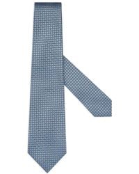 ZEGNA - Corbata de seda con motivo geométrico - Lyst
