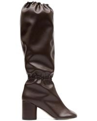 MM6 by Maison Margiela - Anatomic Elasticated-Detail Knee-High Boots - Lyst
