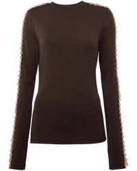 JW Anderson - Top Met Geplooide Afwerking En Lange Mouwen - Lyst