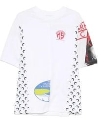 Marine Serre - Graphic-Print Panelled T-Shirt - Lyst