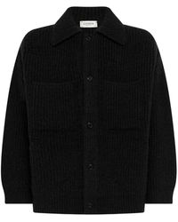 Laneus - Distressed Ribbed Cardigan - Lyst