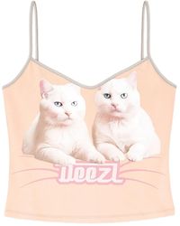 DIESEL - Tanktop mit Katzen-Print - Lyst