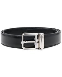 Dolce & Gabbana - Square-buckle Leather Belt - Lyst