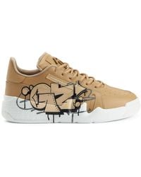 Giuseppe Zanotti - Talon Graffiti-Print Low-Top Sneakers - Lyst