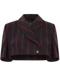 Vivienne Westwood - Cut Off Pinstripe Cropped Blazer - Lyst