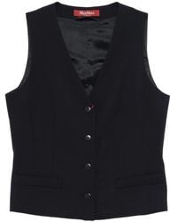 Max Mara - Buttoned V-Neck Gilet - Lyst