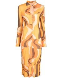 Rejina Pyo - Sana Abstract-Pattern Shirt Dress - Lyst