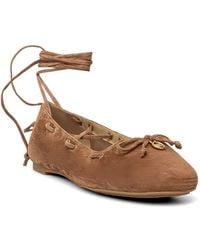 MICHAEL Michael Kors - Tie-Ankle Ballet Flats - Lyst