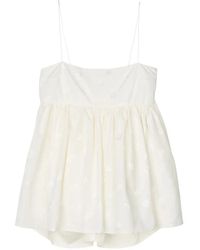 Cecilie Bahnsen - Blouse Sans Manches Veronica À Détail De Nœud - Lyst