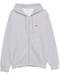 Lacoste - Logo-Patch Zip-Up Hoodie - Lyst