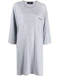 DSquared² - Vestido estilo camiseta de malla con logo - Lyst