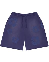 DENIM TEARS - Mono Cotton Wreath Shorts - Lyst