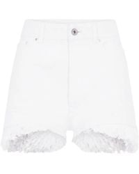 Rabanne - Short En Jean À Franges - Lyst