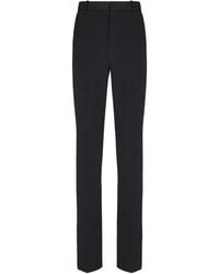 Balmain - Darted Wool Trousers - Lyst