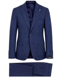Tagliatore - Pinstripe-Pattern Single-Breasted Suit - Lyst