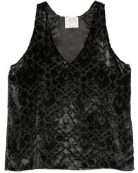 forte_forte - Devoré-Effect Sleeveless Top - Lyst