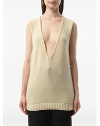 Lanvin - Pull À Design Sans Manches - Lyst