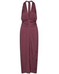 ROTATE BIRGER CHRISTENSEN - Dot Halterneck Scarf Dress - Lyst