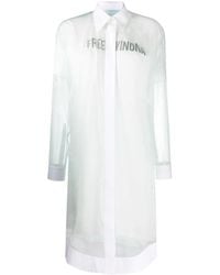 Off-White c/o Virgil Abloh - Free Winona-Print Shirt Dress - Lyst