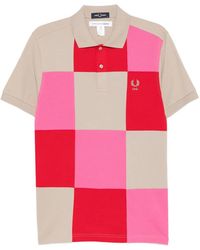 Comme des Garçons - Patchwork-Effect Logo-Embroidered Polo Shirt - Lyst