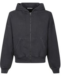Palm Angels - Hoodie Met Rits En Lange Mouwen - Lyst