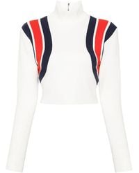 Gucci - Sylvie-Web Knitted Cropped Top - Lyst