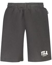 Fila - Logo-Print Cotton Shorts - Lyst