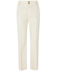 La DoubleJ - Hendrix Straight Broek Met Knoopsluiting - Lyst