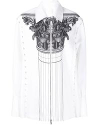 Dion Lee - Column-Print Hook-And-Eye Shirt Jacket - Lyst