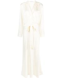 Philosophy Di Lorenzo Serafini - Notched-Lapels Satin-Finish Dress - Lyst