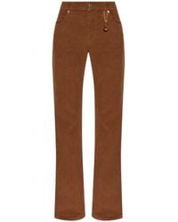 Stella McCartney - Corduroy Logo-Charm Trousers - Lyst