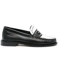 Sandro - Mocassins En Cuir À Design Bicolore - Lyst