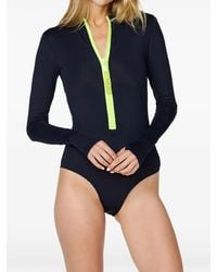 Watskin - Ryann Zip-Up Long-Sleeve Swimsuit - Lyst