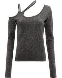 JW Anderson - Cut-Out Metallic Asymmetric Top - Lyst