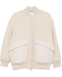 Eleventy - Herringbone-Pattern Bomber Jacket - Lyst
