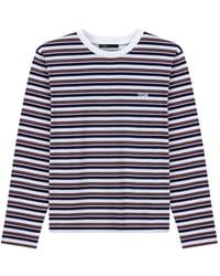 Maje - Striped-Pattern Long-Sleeve T-Shirt - Lyst