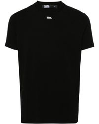 Karl Lagerfeld - T-Shirt mit Logo-Streifen - Lyst